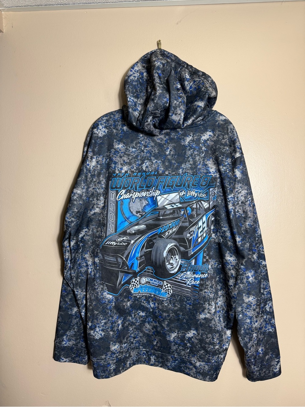2023 World Figure 8 Championship Hoodie XL Racing Indianapolis Speedrome Y2K